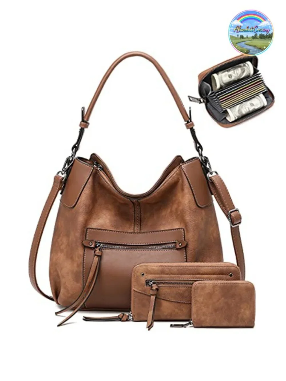 Hobo Bags for Women Faux Leather Shoulder Crossbody Purse Handbag Vegan